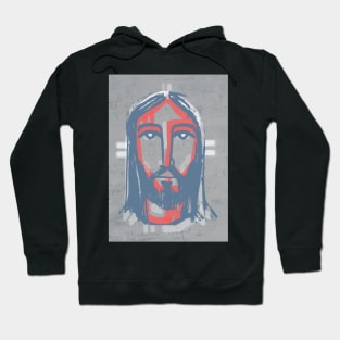 Jesus Christ Face ink digital drawing Hoodie